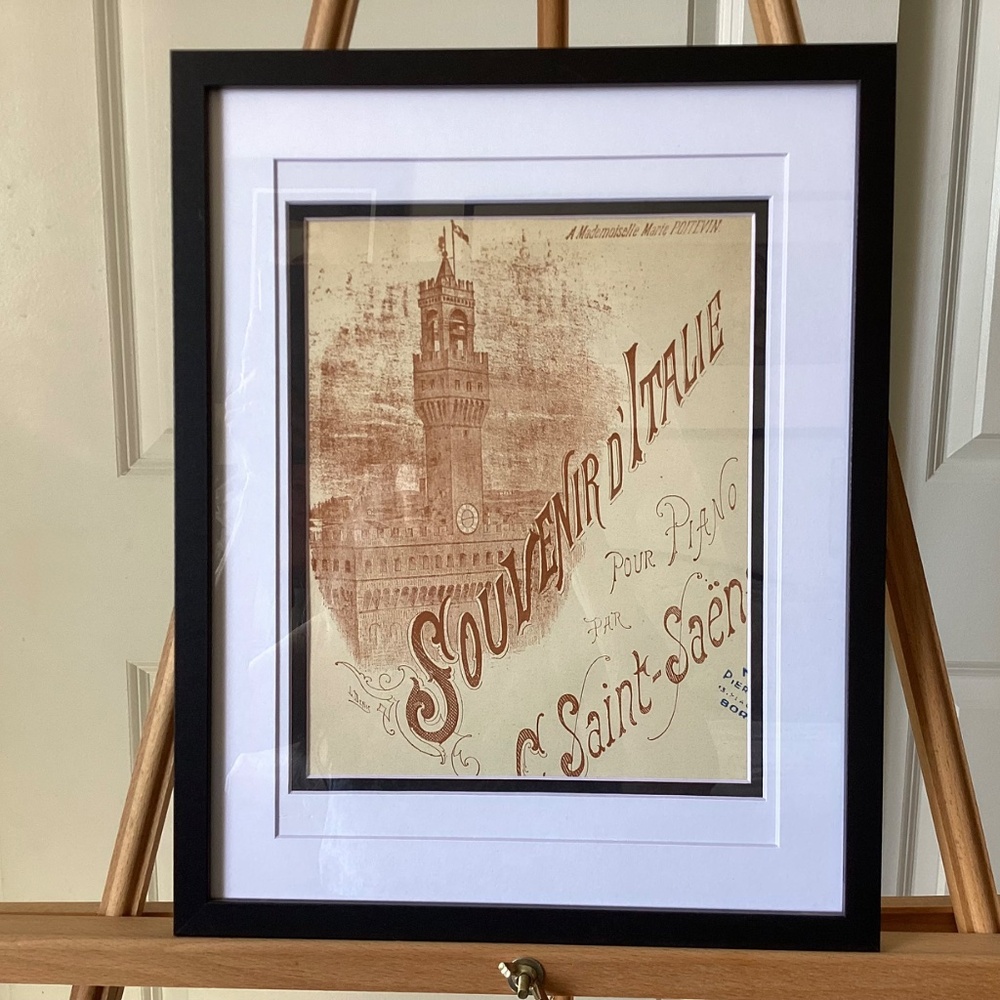 Sheet Music Custom Art-Pieces -Classical Series "Souvenir D'Italie" (red) - Picture 2 of 4